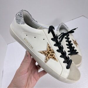 Leopard Star and Glitter sneakers like Golden Goose Size 42